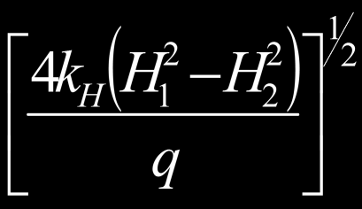 I. típus: Gyakorlati megoldások L= h= a mélylazítás mélysége (m) k H = a vezető képesség (m/nap) H 2 =