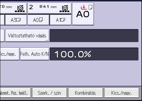 3. Másoló Fekvő ( ) eredetik CKN016 1. Nyomja meg a [Kombináció] gombot. 2.