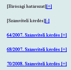 Kibontva: Amennyiben kibontottunk egy összezárt részt, akkor a rejtett sorok a jogszabály szövegébe beépülnek.