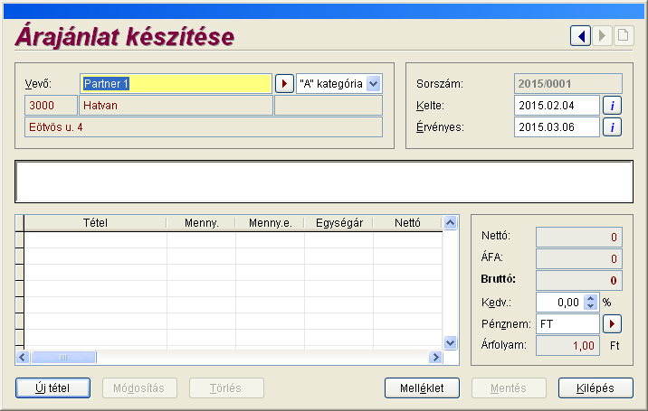 76 Számlázás és készletnyilvántartás 2 (hálózatos) A megrendelés tételek listával kapcsolatos összegzések: Rendezett állapot szerinti darabszáma Beszerzési állapot szerinti darabszáma Rendezett