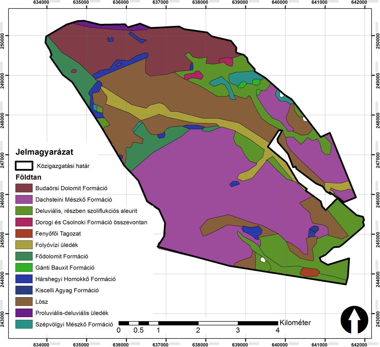 15. ábra Földtani térkép Forrás: Gyalog-Síkhegyi, 2005 MÁFI feldolgozás Talajtani adottságok A terület nagy részén mészkövön kialakult rendzina talajok találhatóak.
