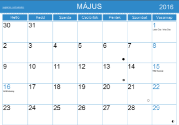 HAVI ÜTEMTERV MÁJUS ESEMÉNY MEGNEVEE 02. hétfő Tanítás nélküli munkanap 02. hétfő 08:00 Magyar nyelv és irodalom írásbeli érettségi 3. tanítás nélküli munkanap 02-13.