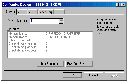 DAQ Devices", amely kompatibilis a korábbi LabVIEW változatokkal és az új fejlesztésekhez a "NI-DAQmx Devices" vezérlők. Egyidejüleg csak az egyik típusú vezérlő használható!