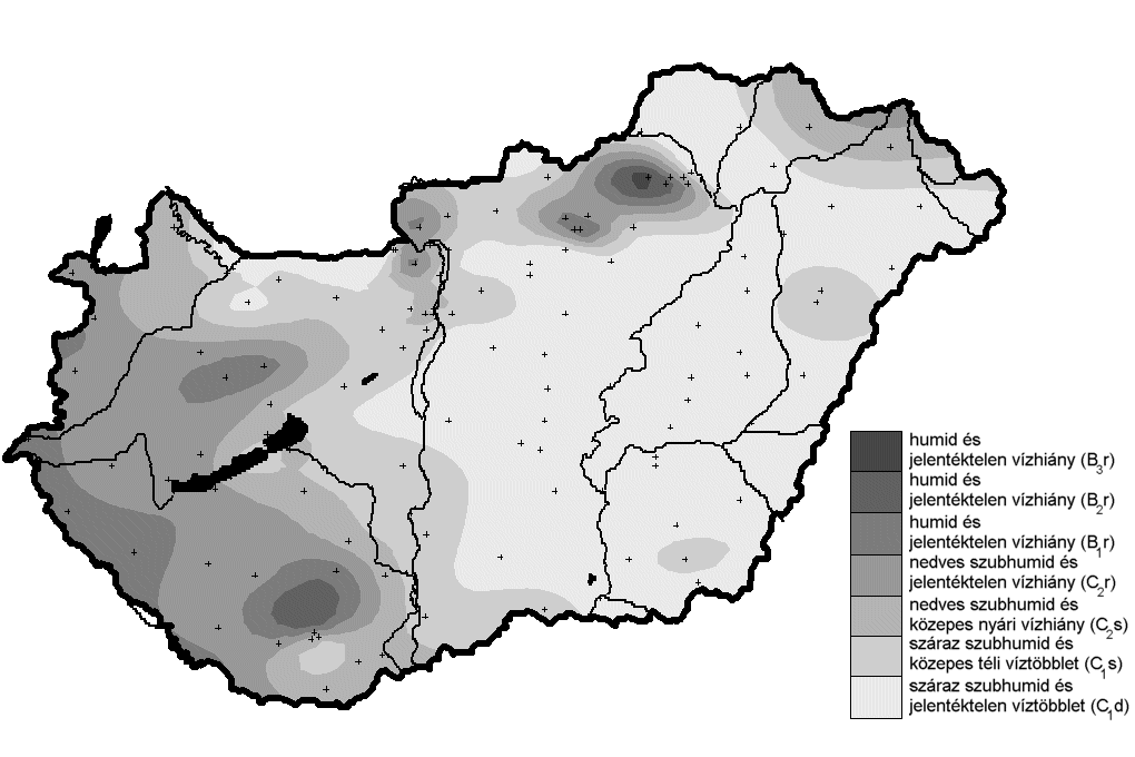 Magyarország éghajlata a Thornthwaite-féle éghajlatelemző rendszer szerint, 1901 1950 Szelepcsényi, Z., Breuer, H.