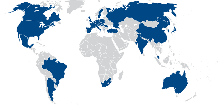 Knorr-Bremse a világ minden kontinensén összesen 29 országában több, mint 100 telephellyel rendelkezik, amelyekből 59 telephelyen a termékeket gyártanak.