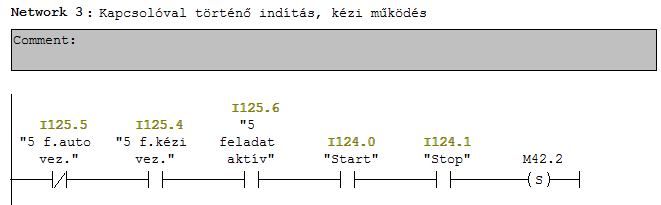 A bélyegző berendezés indítható a kezelő terminál segítségével vagy a kapcsolók működtetésével.