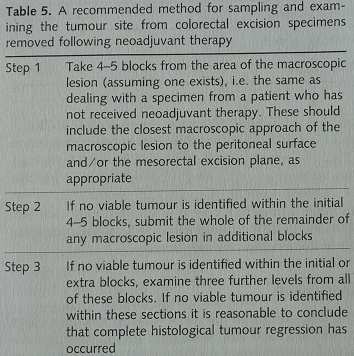 Dataset for colorectal cancer (2nd edition) September 2007 Rectal tumoursthat have undergone neoadjuvanttherapy may undergo regression such thatno