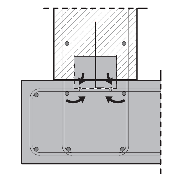 ábra FBK bokafal magasító kosár bevonatos lemezzel Az alaplemez és a bokafalmagasító elem egyidejű betonozása során a terpesztett hálókosárba kerülő beton együttdolgozik az alapbetonnal.