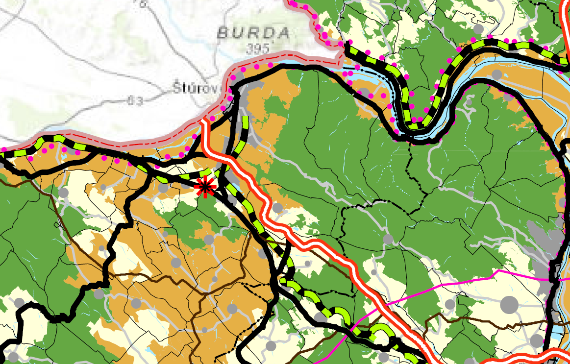 ajánlott megyei térségi övezetek Esztergomot nem érintő övezetek honvédelmi terület a) Országos Területrendezési Terv (OTrT) Esztergomot érintő elhatározásai A 2014. január 1.