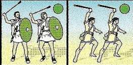 küldetéssel 345 kő: - a szürke kövek jelképezik a rómaiakat, a barnák a karthagóiakat, a két színben összesen: 220 kis kő = gyalogos egységek, 81 közepes kő = lovas egységek, 12 nagy kő = elefántok,