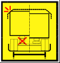 Rakodási mód - A rakodás előtt a támbakot be kell állítani az előírt magasságra és reteszelni kell Félpótkocsi állandó kerékzsebbel/állítható kerékelőtéttel felszerelt zsebes kocsira való rakodásakor