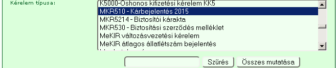 Az irat vonalkódjára kattintva, innen közvetlenül is ki lehet nyomtatni a kérelmeket, vagy le lehet menteni.