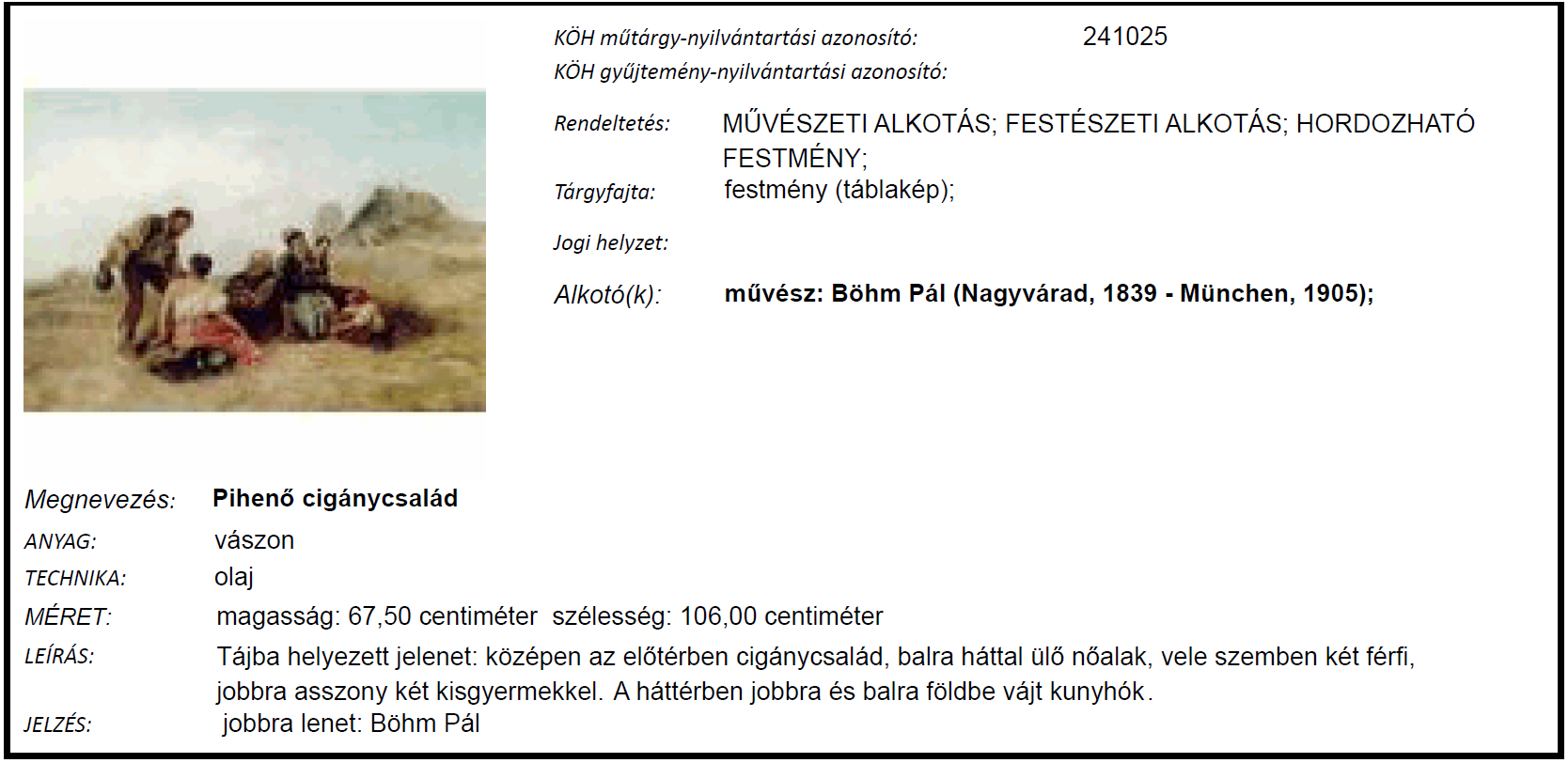 is jegyzékbe vették, majd 2014 májusában budapesti könyvárverésen tűnt fel.