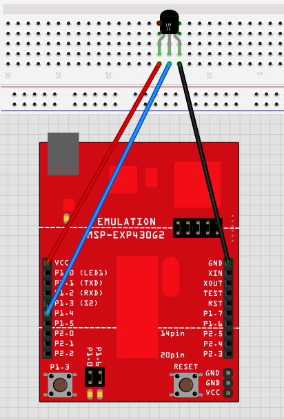 Emlékeztető: MCP9700A analóg hőmérő VDD = 2,5 5,5 V Mérési tart.