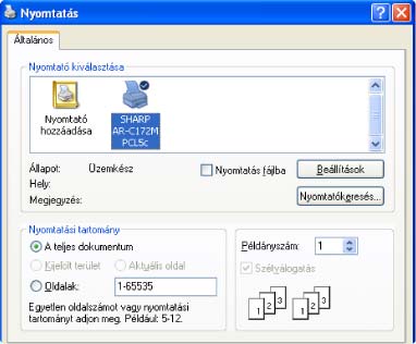0 esetén kattintson a [Tulajdonságok] gombra. Windows 2000-ben kattintson a megjelenő fülre. Windows XP/Server 2003-ben kattintson a [Beállítások] gombra.