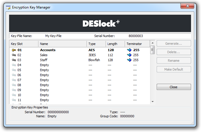 DESlock+ használati utasítás felhasználók számára 14 A DESlock+ menü Ha a DESlock+ aktiválva van, akkor a tálca jobb oldalán, az értesítési területen megjelenik a DESlock+ kék plusz jellel ellátott