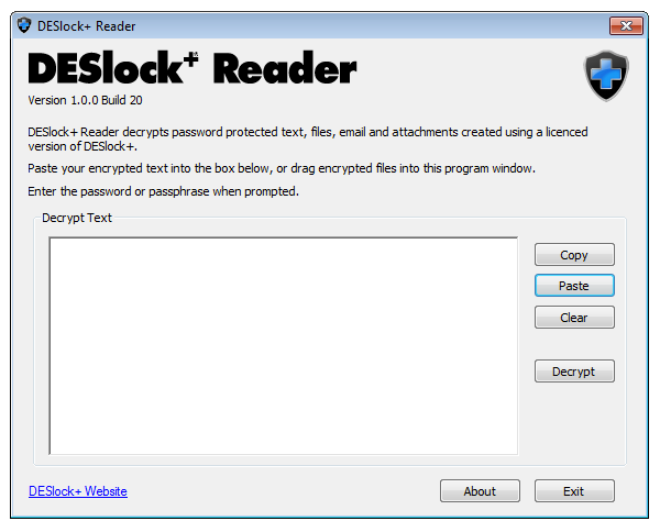 DESlock+ használati utasítás felhasználók számára 24 Titkosított állomány megnyitásához mentse el a kérdéses fájlt a számítógépére, majd a lementett állományt egérrel húzza át a