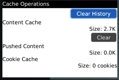 2) Lépjen a Menu->Option->Cache Operations menübe, törölje a böngésző gyorsítótárját.