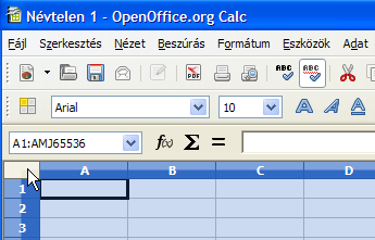 6. ábra: Oszlopszélesség Számadattal nem fordulhat elő, hogy csak egy részét látjuk a cellában. Amennyiben a számjegyek nem férnek el, a Calc mindig kettős keresztekkel figyelmeztet erre: 7.