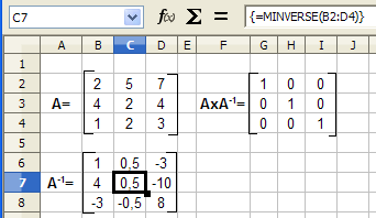 16.5. Mátrix determinánsának meghatározása A négyzetes mátrix determinánsát az MDETERM függvénnyel számíthatjuk ki. Szintaxisa MDETERM(tömb).