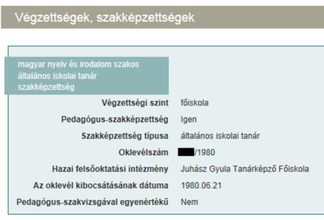 Szakmai önéletrajz