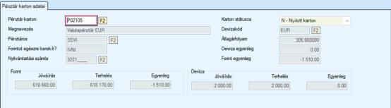 Ft/EUR Ft Nyilvántartási árfolyam 319