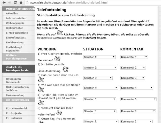 Online lehetőségek német nyelvtanuláshoz http://www.iik.de http://www.meindeutschbuch.de/lernen.php?menu_id=3 http://www.dw.de/deutsch-lernen/topthema/s-8031 http://ueben.klett.