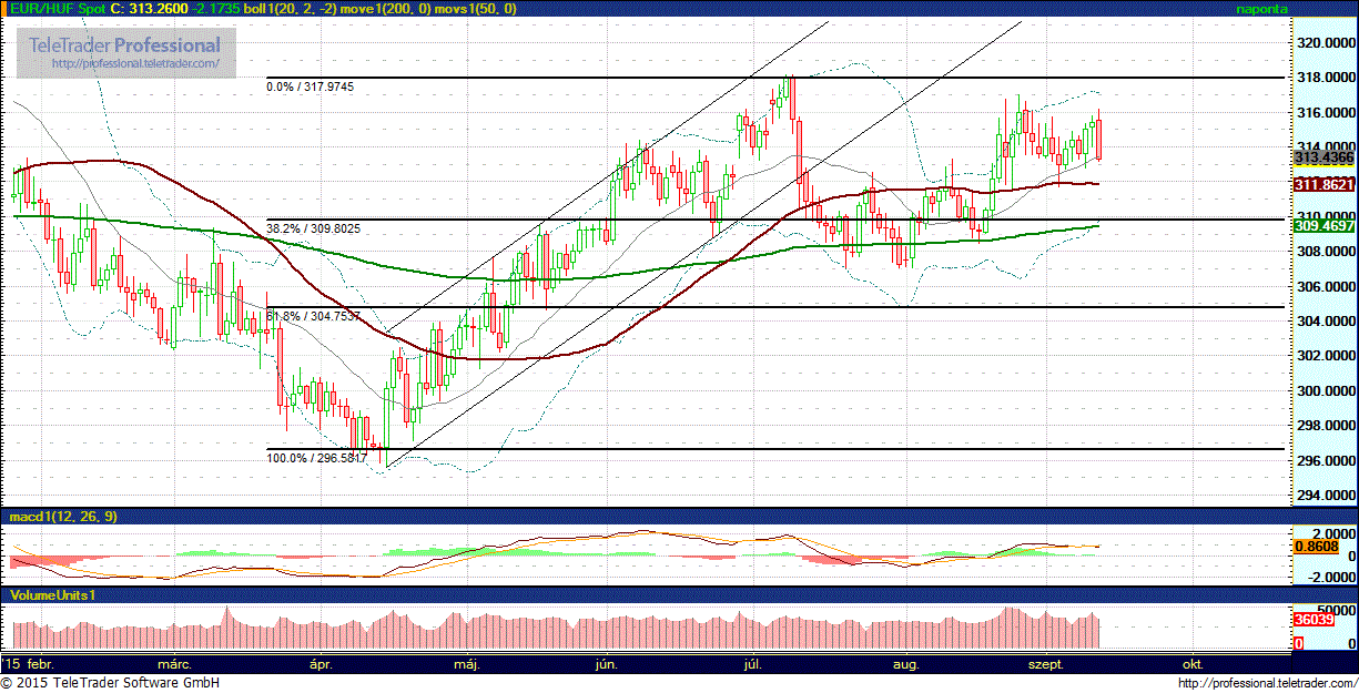 Mire számíthatunk EUR/HUF árfolyam kilátások (technikai elemzés) Az emelkedésből oldalazásba váltott az árfolyam, és az MACD indikátor is semleges jelzést mutat, ugyanakkor miután nem tudott