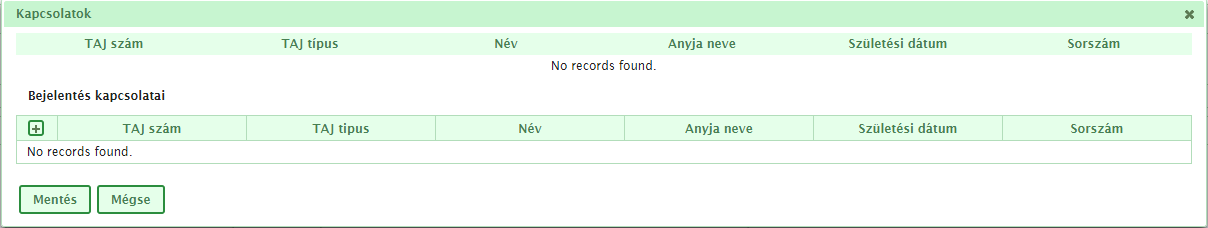 - Ha olyan TAJ számot adott meg, ami már regisztrált volt a Ritka Betegségek Nyilvántartása szakrendszerben 2.