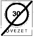 y/1-2. 52. ábra 53. ábra z) Behajtani tilos (53. ábra); a tábla azt jelzi, hogy az egyirányú forgalmú útra ebből az irányból behajtani tilos. z/1. Korlátozott sebességű övezet (53/a.