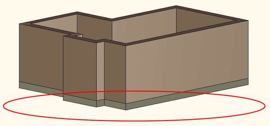 10 1. Lecke: Nappali tervezés A padló elkészült a falak alá. Nézze meg a 3D ablakban.