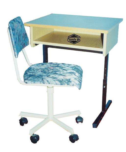 3127. Állítható magasságú egyszemélyes fémvázas tanulóasztal, 62x50/63,70,75 cm-es Irányár*: 10.