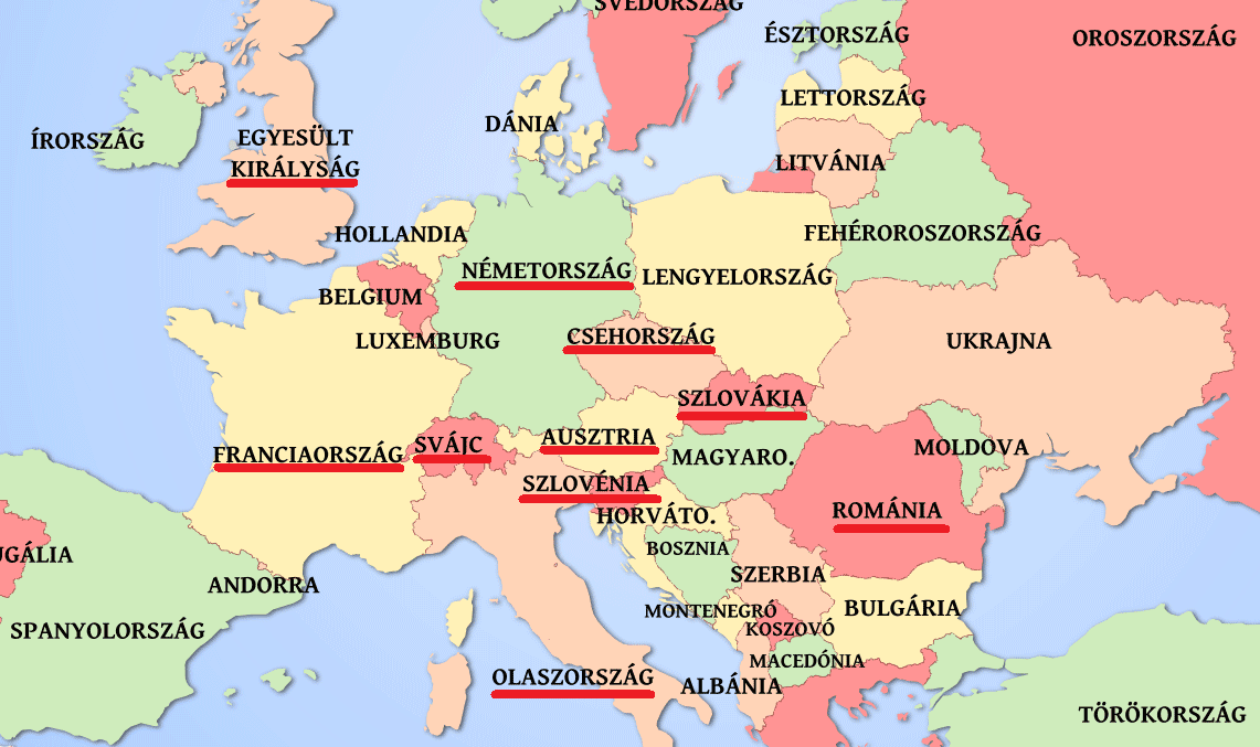 Ahol kezelünk Európában PPC kampányokat.