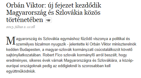 Az elmúlt időszak szakmapolitikai eseményei szlovák magyar relációban Magyar Szlovák