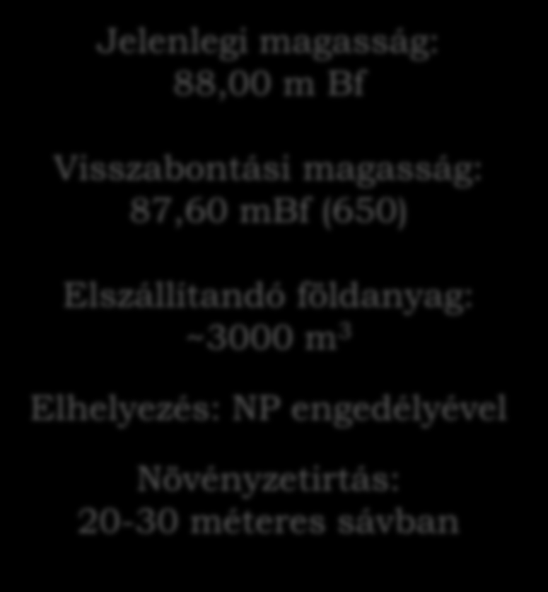 Tisza hullámtér projekt Hullámtéri rekonstrukciós beavatkozások: Kanyari