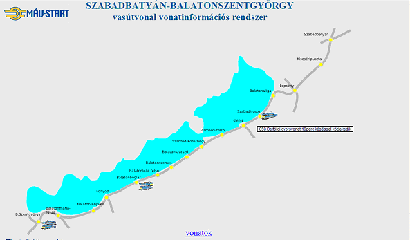 149. ábra Egy vasútvonalon közlekedő vonatok [http://vonatinfo.mav-start.