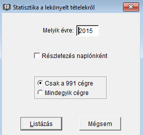 o Főkönyvi számlák melyekhez kötelező a gyűjtő: a főkönyvi számlaszám tartomány adhatunk meg, pl. 50000-599999, akkor az összes 5-ös számlára könyvelt összeghez kötelező gyűjtőt megadni.