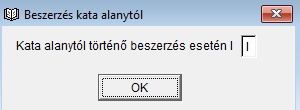 15. kép: Beszerzés kata alanytól o o o o o Teljesítés dátuma: csak áfát tartalmazó könyvelési tételeknél kéri be a program.