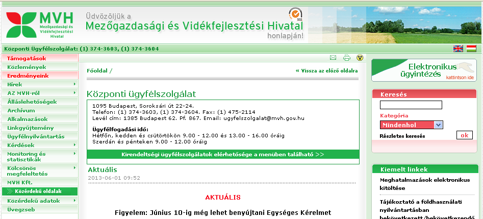 Kitöltés előtt A Portál használata A Portál elérhetősége: www.mvh.gov.