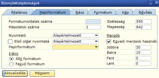 12. ábra: MS: Nyomtatási formátum szerkesztő/általános regiszter 1.2.4.