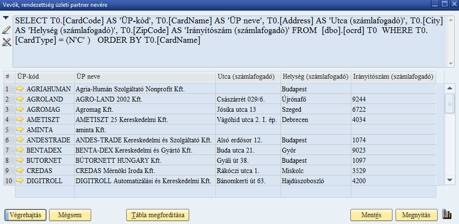 53. ábra: MS: Eszközök > Külső Crystal Reports-fájl előnézete 2. 54.