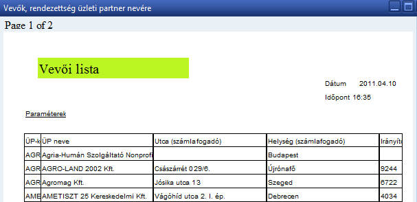 61. ábra: MS: Eszközök > Lekérdezések > LG/ Lekérdezéskezelő/FBL/ANM 2.