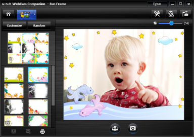 Kreatív keret 1 Kattintson duplán a HP Webcam Control Center ikonra a Windows asztalon, majd kattintson a Take a Photo (Fénykép készítése) elemre.