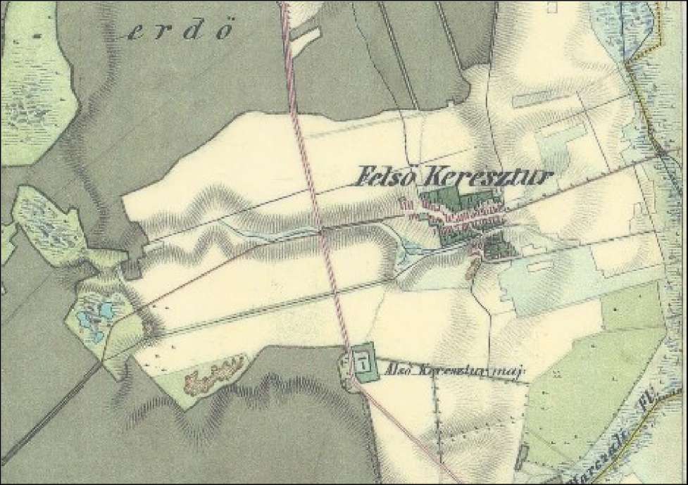 3. 4. Települések környezetének változása az 1800-as évek közepétől napjainkig Nemeskeresztúr: 1800-as évek közepe: A falutól nyugatra az erdőben nagyobb kiterjedésű vízállások voltak.