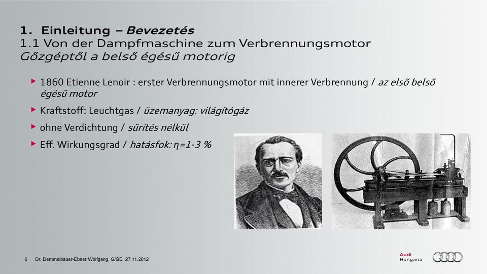 Lenoir : erster Verbrennungsmotor mit innerer Verbrennung / az első belső égésű motor