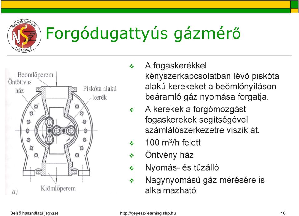 A kerekek a forgómozgást fogaskerekek segítségével számlálószerkezetre viszik