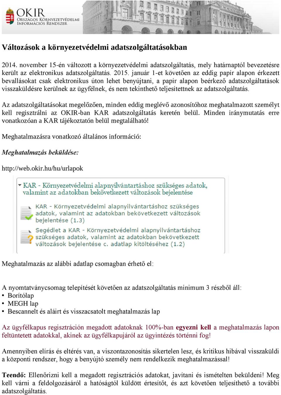 OKIR Országos Környezetvédelmi Információs Rendszer. EHIR modul  /Hulladékgazdálkodási osztály/ Készítette: Korózs Zsuzsa ügyintéző - PDF  Ingyenes letöltés