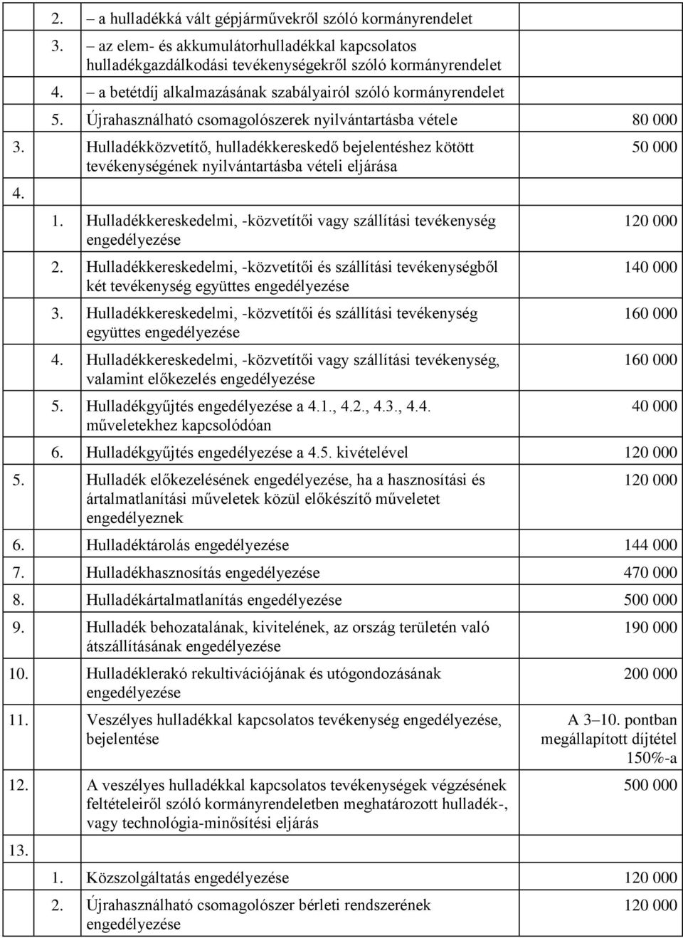 Hulladékközvetítő, hulladékkereskedő bejelentéshez kötött tevékenységének nyilvántartásba vételi eljárása 4. 1. Hulladékkereskedelmi, -közvetítői vagy szállítási tevékenység engedélyezése 2.