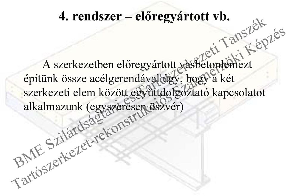 építünk össze acélgerendával úgy, hogy a két