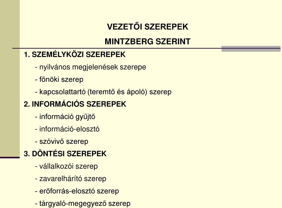 (teremtő és ápoló) szerep 2.